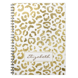 Luxuriöse Glam Gold Leopard Print Notizblock