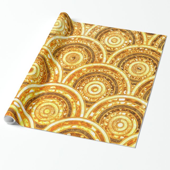 Luxuriöse Glitzer-Runden für Metallfolien Geschenkpapier (Ungerollt)