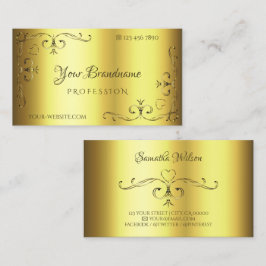 Luxuriöse Gold Dekoration Verziert dekorative Eckg Visitenkarte