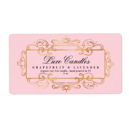 Luxuriöse Gold Foil Wirbel Elegantes Rosa Produkt