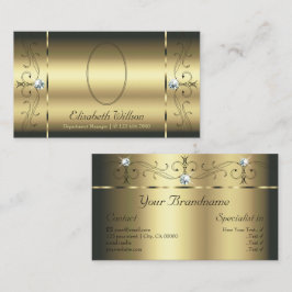 Luxuriöse Gold gequiggled Juwelen Foto glamourös h Visitenkarte
