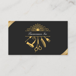 Luxuriöse Gold Hair Stylist Elegantes Salon Brandi Visitenkarte