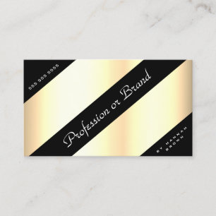 Luxuriöse Gold Ombre Moderne Black Lines Boutique Visitenkarte
