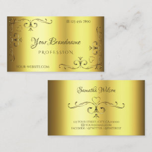 Luxuriöse Gold Verziert Corner Borders Dekorative Visitenkarte