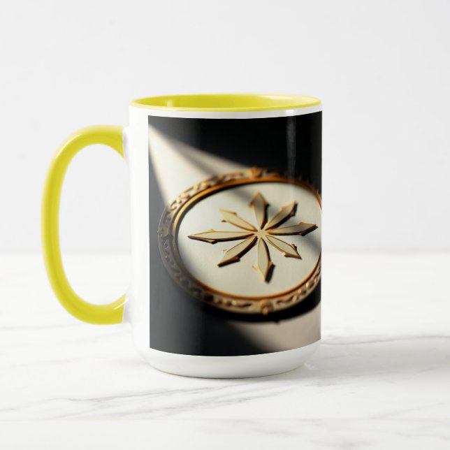 Luxuriöse Golden Symbol Artwork Tasse (Links)