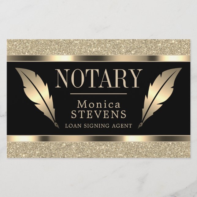 Luxuriöse goldene Feder Flyer (Vorne)