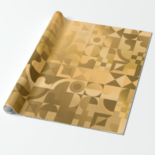 Luxuriöse goldene geometrische nahtlose Muster Geschenkpapier