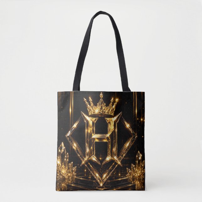 Luxuriöse goldene Letter S Krone Diamant Monogramm (Vorderseite)