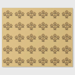 Luxuriöse goldene Letter S Krone Diamant Monogramm Geschenkpapier