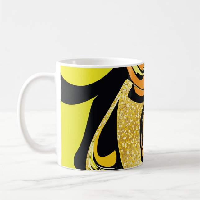 Luxuriöse goldene Marmorstruktur Kaffeetasse (Links)