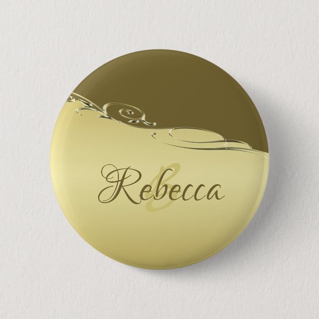 Luxuriöse goldene Metall dekoriert auf militärisch Button (Vorderseite)