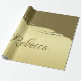 Luxuriöse goldene Metall dekoriert auf militärisch Geschenkpapier