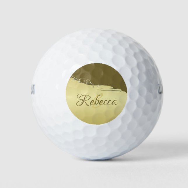 Luxuriöse goldene Metall dekoriert auf militärisch Golfball (Vorderseite)