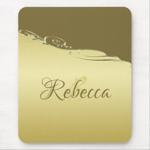 Luxuriöse goldene Metall dekoriert auf militärisch Mousepad