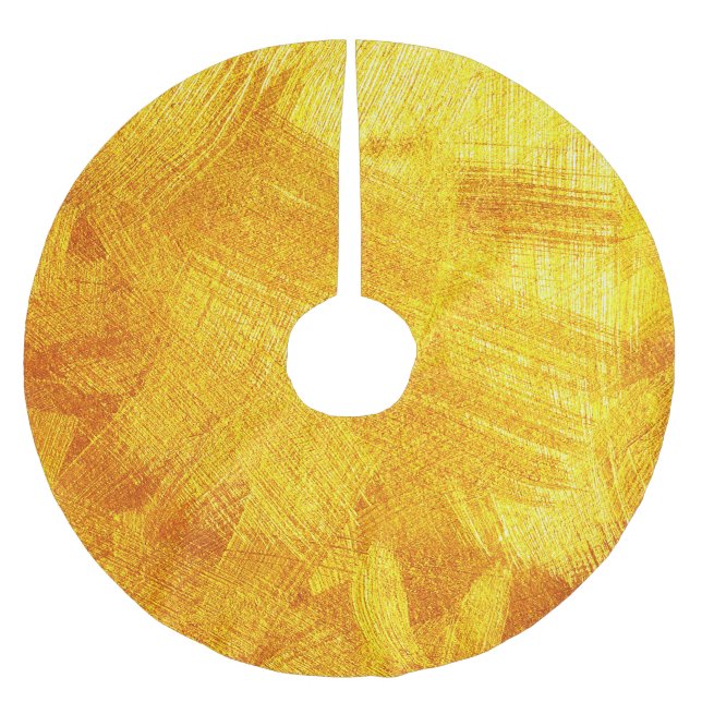 Luxuriöse goldene Textur, abstrakter Hintergrund. Polyester Weihnachtsbaumdecke (Vorderseite)