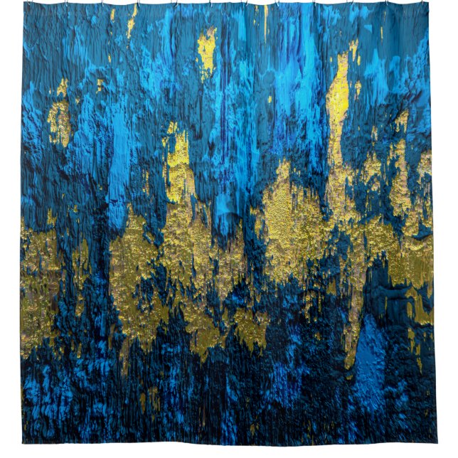 Luxuriöse goldene Textur. Duschvorhang (Vorderseite)