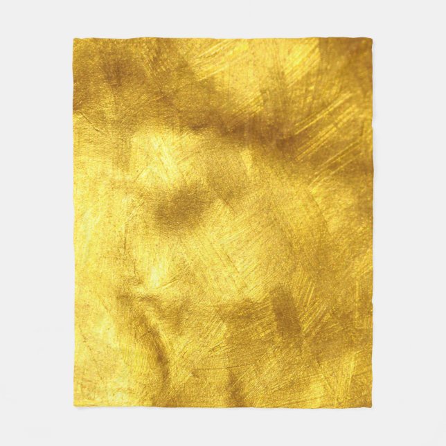 Luxuriöse goldene Texturdesign Fleecedecke (Vorderseite)