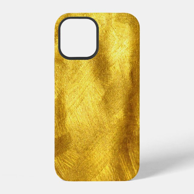 Luxuriöse goldene Texturdesign iPhone Hülle (Rückseite)