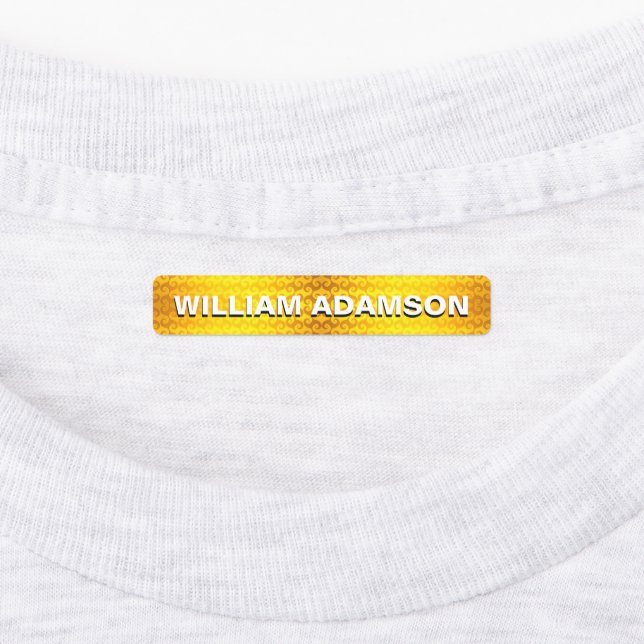 Luxuriöse goldene, wasserdichte Markenbezeichnunge Etiketten (Befestigt)