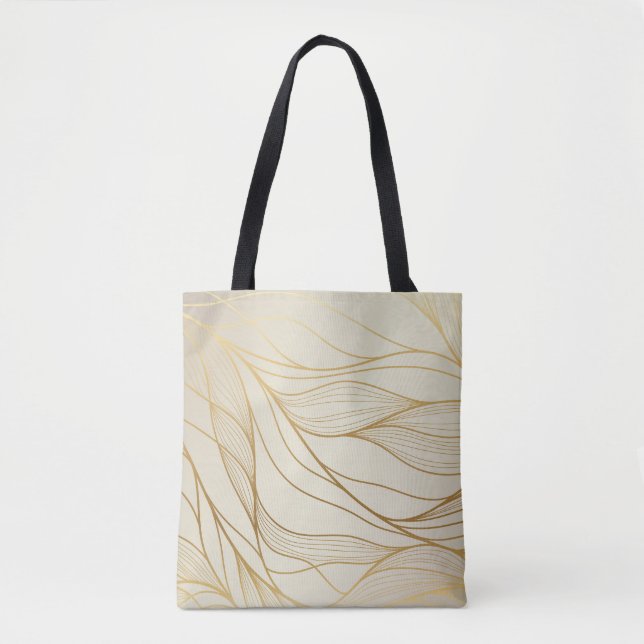 Luxuriöse Goldene Waves: Vintages Premium-Design (Vorderseite)