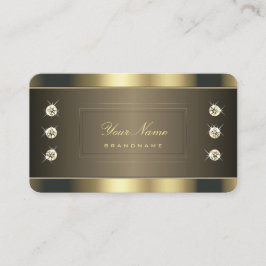 Luxuriöse Goldfarben mit leuchtenden Imitaten Rhin Visitenkarte