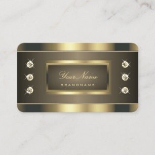 Luxuriöse Goldfarben mit leuchtenden Imitaten Rhin Visitenkarte