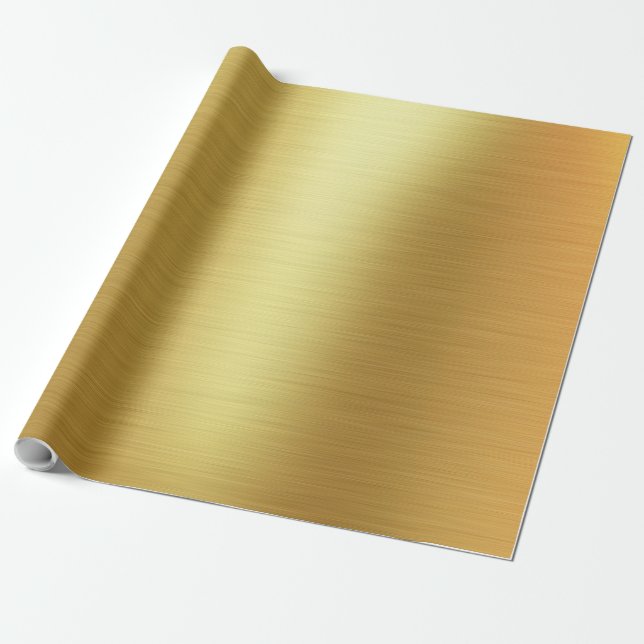 Luxuriöse goldgegossene Metallgewebe 4 Geschenkpapier (Ungerollt)
