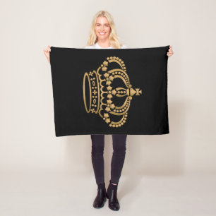 Luxuriöse Goldkrone Fleecedecke