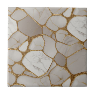 Luxuriöse Goldmarmor-Mosaik - Elegant Originell Fliese