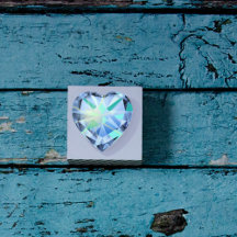 Luxuriöse Greenish Blue Imitate Diamond Heart Shap