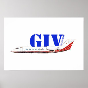 Luxuriöse Gulfstream IV Private Jet Poster