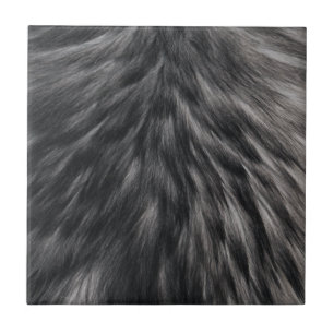 Luxuriöse Imitate Fur Print Black Gray Mink Tierh Fliese