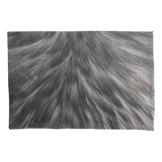 Luxuriöse Imitate Fur Print Black Gray Mink Tierha Kissenbezug (Vorderseite)