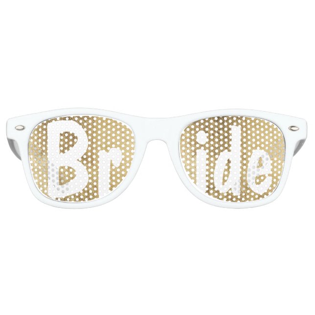 Luxuriöse Imitate Goldblatt Hochzeit Bride Sonnenbrille (Vorderseite)