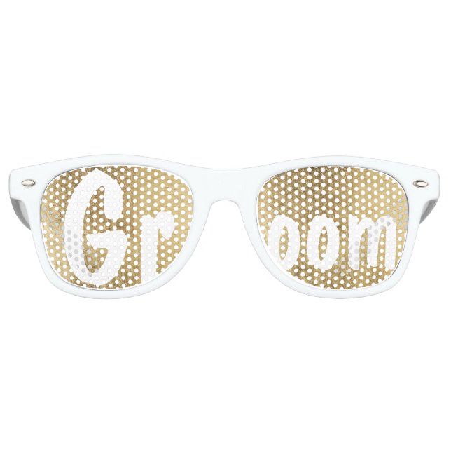 Luxuriöse Imitate Goldblatt Hochzeit Groom Partybrille (Vorderseite)