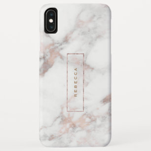 Luxuriöse Imitate Marmorkleckse Rose-Gold Akzente Case-Mate iPhone Hülle
