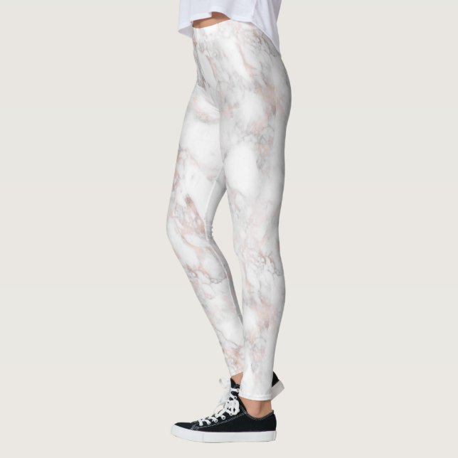 Luxuriöse Imitate Rose-Gold Marmor Leggings (Links)