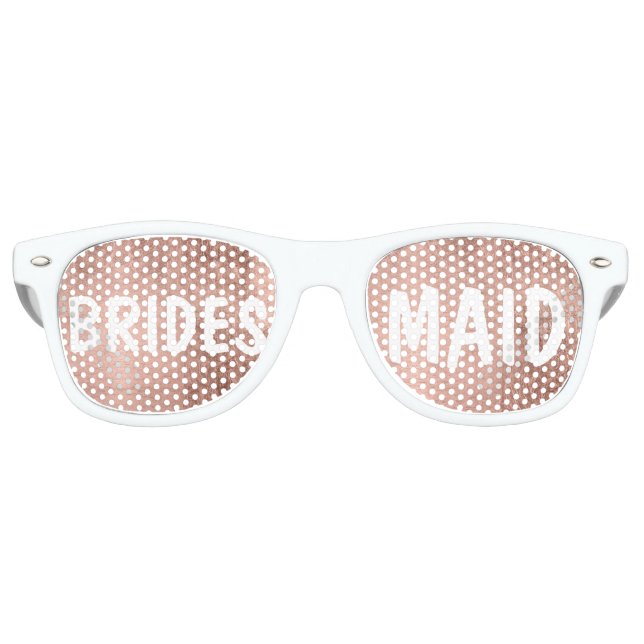 Luxuriöse Imitate Rose Goldblatt Bridesmaid Sonnenbrille (Vorderseite)