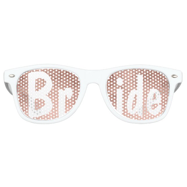 Luxuriöse Imitate Rose Goldblatt Hochzeit Braut Sonnenbrille (Vorderseite)