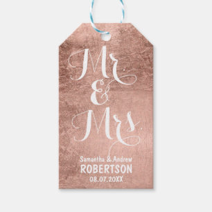 Luxuriöse Imitate Rose Goldblatt Hochzeit Danke Geschenkanhänger