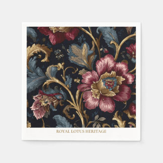 Luxuriöse indische Blumen-Papierservietten Vintage Serviette