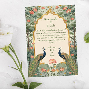 Luxuriöse indische Hochzeit Pichwai Danke schön