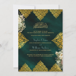 Luxuriöse islamische osmanische Hochzeitseinladung Einladung
