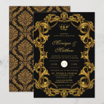 Luxuriöse Jugendstil Black Gold Royal Wedding