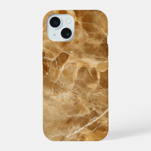 Luxuriöse Karamell-Marmor-Handyhülle iPhone 15 Hülle