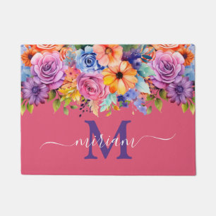 Luxuriöse Kitchen Floor Mat: Frühlingsblumen Rosa Fußmatte