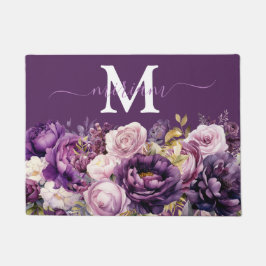 Luxuriöse Kitchen Floor Mat: Purple Flowers Door M Fußmatte