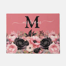 Luxuriöse Kitchen Floor Mat: Rosa und Schwarze Blu Fußmatte