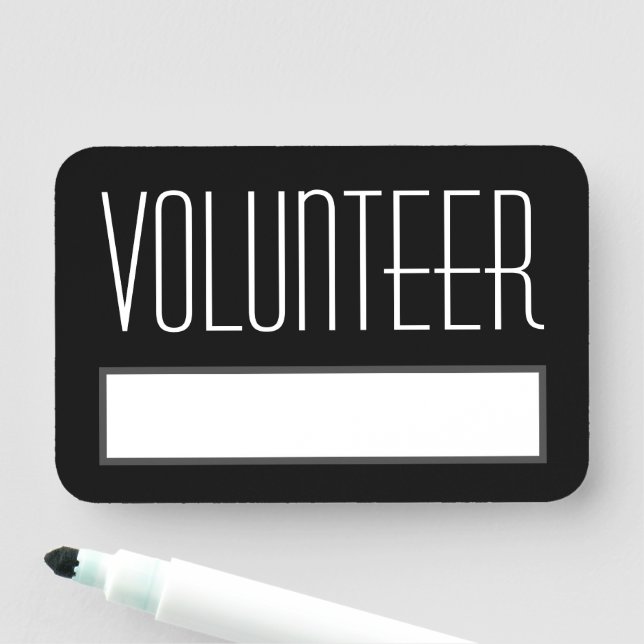 Luxuriöse, klassische "VOLUNTEER"-Namensmarke Namensschild (Beispiel)