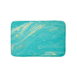 Luxuriöse königliche elegante Marble Gold Blue Badematte